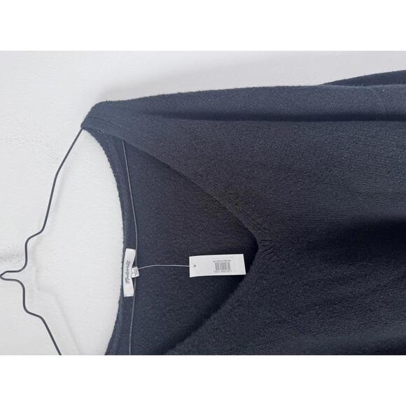 Madewell Wedged V-Neck Sweater NWT Women's Large Cotton/Merino Wool Blend - Picture 4 of 9